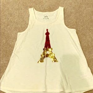 Girls Sleeveless Reversible Sequin Blouse